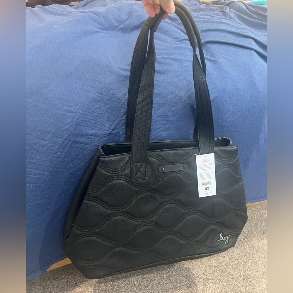 LUG Tempo Matte Luxe VL Tote Bag - Black 2 NWT - Picture 2 of 12